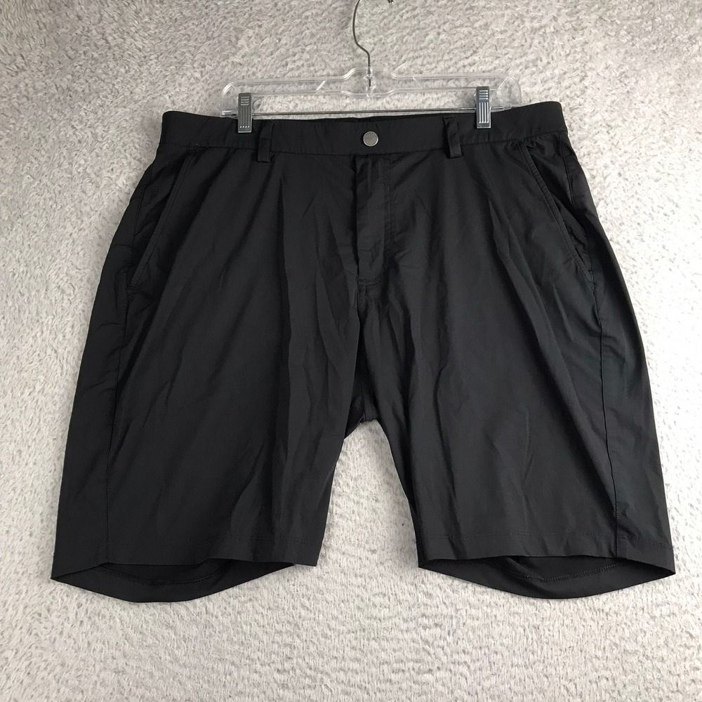 Redvanly Hanover Pull-On Golf Shorts Mens XL Black 9" Athletic Performance